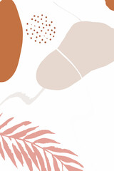 Fototapeta premium Nude Feminine Set Vector Memphis Background.