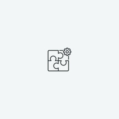 Puzzle vector icon illustration sign