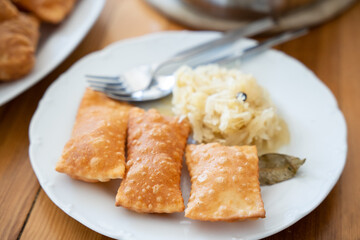 Lungauer Hasenöhrl oder Polsterzipf, regionale Spezialität in der ländlichen Küche