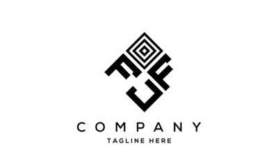 FFJ square three latter logo vector