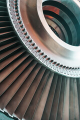 Disassembled gas turbine to generate electricity for structural elements © Alexander