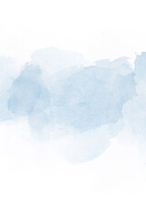 Blue watercolor abstraction on white paper. Grunge background. Retro, Vintage