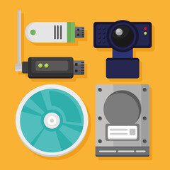 computer system icon set