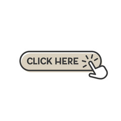 Click here button with hand pointer icon