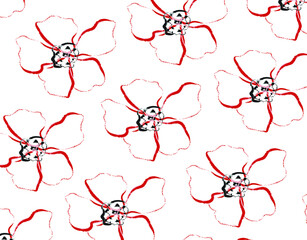 vector floral colorful seamless pattern, wallpaper, illustration and background