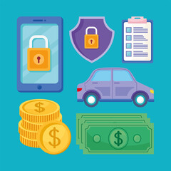 digital workinsurance symbol set