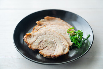 スライスしたチャーシュー