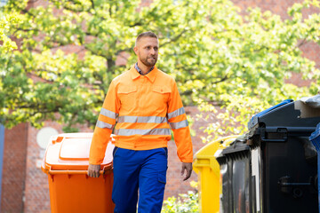 Garbage Removal Man Doing Trash