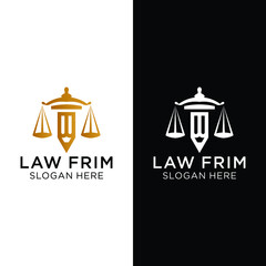 Modern law firm logo design, firm, law, icon justice, Vector.