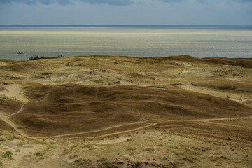 Sand dunes on the seashore