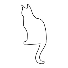 Black silhouette cat, great design for any purposes
