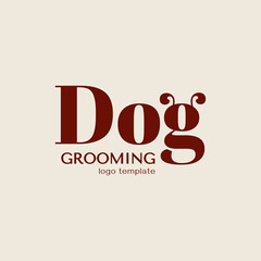 Obraz premium Design concept for pet barber shop or hairdresser.Vector logo template. Grooming labe.