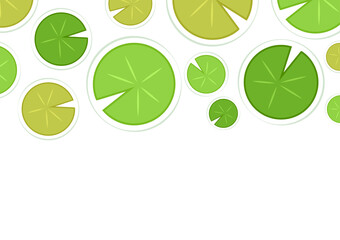 Lily pad pattern vector. Lily pad symbol. wallpaper. free space for text. background. blank. © Supakorn