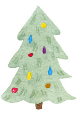 Christmas tree illustration. Christmas postcard design - 454978050