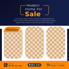 Modern Real estate home for sale social media post banner and square web banner Template