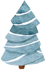 Christmas tree illustration. Christmas postcard design - 454978061