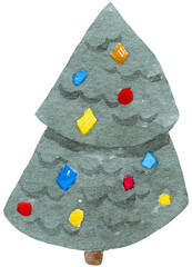 Christmas tree illustration. Christmas postcard design - 454978085