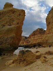 Fototapeta na wymiar Rocky coast in the Algarve