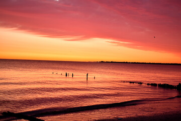 Naklejka premium Sunrise at the New Jersey shore