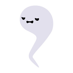 Abstract halloween ghost face silhouette for celebration design