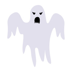 Abstract halloween ghost face silhouette for celebration design