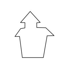 black silhouette halloween house