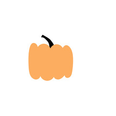 Autumn pumpkin plant Agriculture symbol. Fall decor. Fresh healthy food.