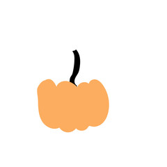 Autumn pumpkin plant Agriculture symbol. Fall decor. Fresh healthy food.