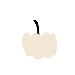 Autumn pumpkin plant Agriculture symbol. Fall decor. Fresh healthy food.