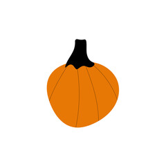 Autumn pumpkin plant Agriculture symbol. Fall decor. Fresh healthy food.