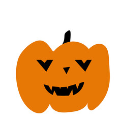 Autumn halloween scary pumpkin. Harvest season.