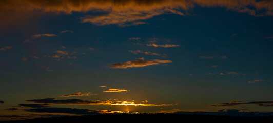 sunset panorama in early September