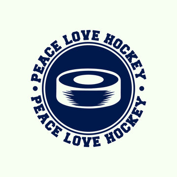 peace love hockey t-shirt design, Hockey t-shirt design, Vintage hockey t-shirt design, Typography hockey t-shirt design, Retro hockey t-shirt design