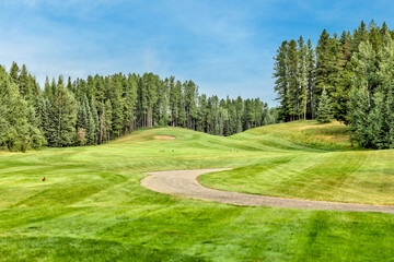 Fototapeta na wymiar Landscapes on a golf course in rural Alberta