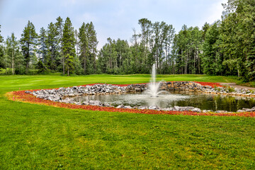 Landscapes on a golf course in rural Alberta