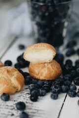 blueberry muffins on a plate