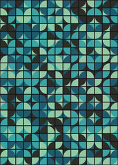 Abstract Geometric Pattern generative computational art illustration