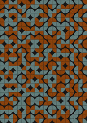Abstract Geometric Pattern generative computational art illustration