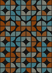 Abstract Geometric Pattern generative computational art illustration