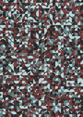 Fototapeta premium Abstract Geometric Pattern generative computational art illustration