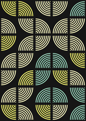 Abstract Geometric Pattern generative computational art illustration