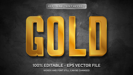 Gold Editable Text Effect Eps Vector File