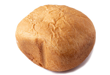 a loaf of wheat bread on a white background