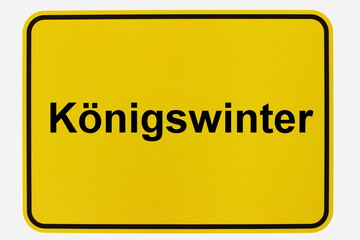 Illustration eines Stadteingangsschildes der Stadt Königswinter