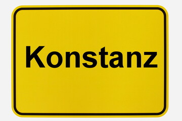 Illustration eines Stadteingangsschildes der Stadt Konstanz