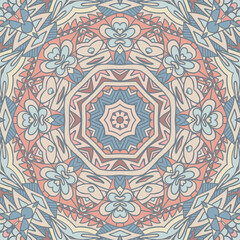 Abstract geometric tiles bohemian ethnic seamless pattern ornamental. indian style graphic print