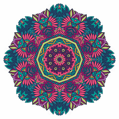 Mandala vector seamless pattern mandala art. Flower medallion print.