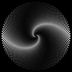 Fototapeta premium Futuristic design element, ornament. Spiral pattern