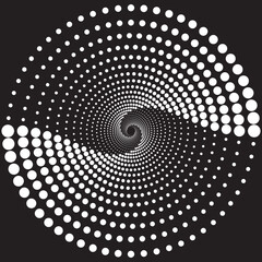 Futuristic design element, ornament. Spiral pattern
