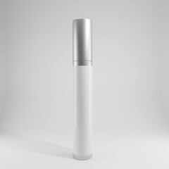 metal mascara with white label cosmetic beauty 3d mockup care 